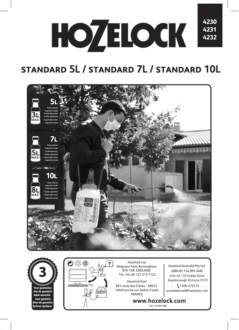 Page 1 de la notice Manuel utilisateur Hozelock 4230