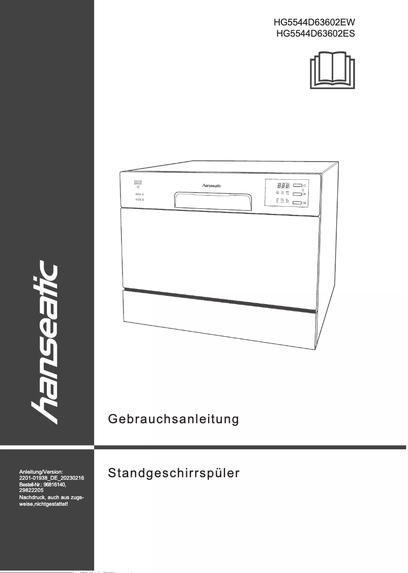 Page 1 de la notice Manuel utilisateur Hanseatic HG5544D63602EW