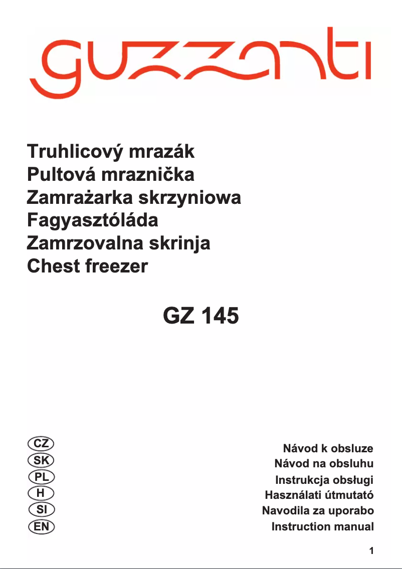 Page n°1 - Manuel utilisateur Guzzanti GZ 145