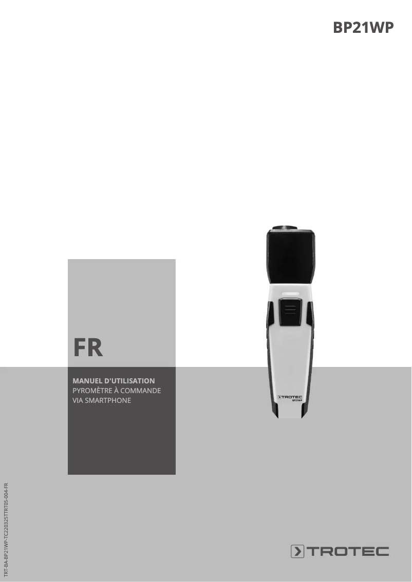 Page n°1 - Manuel utilisateur Trotec BP21WP