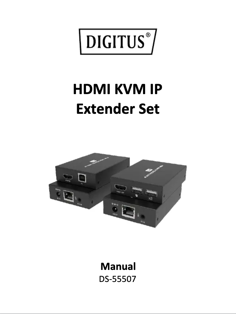 Imagen de la primera página del manual del dispositivo DS-55507