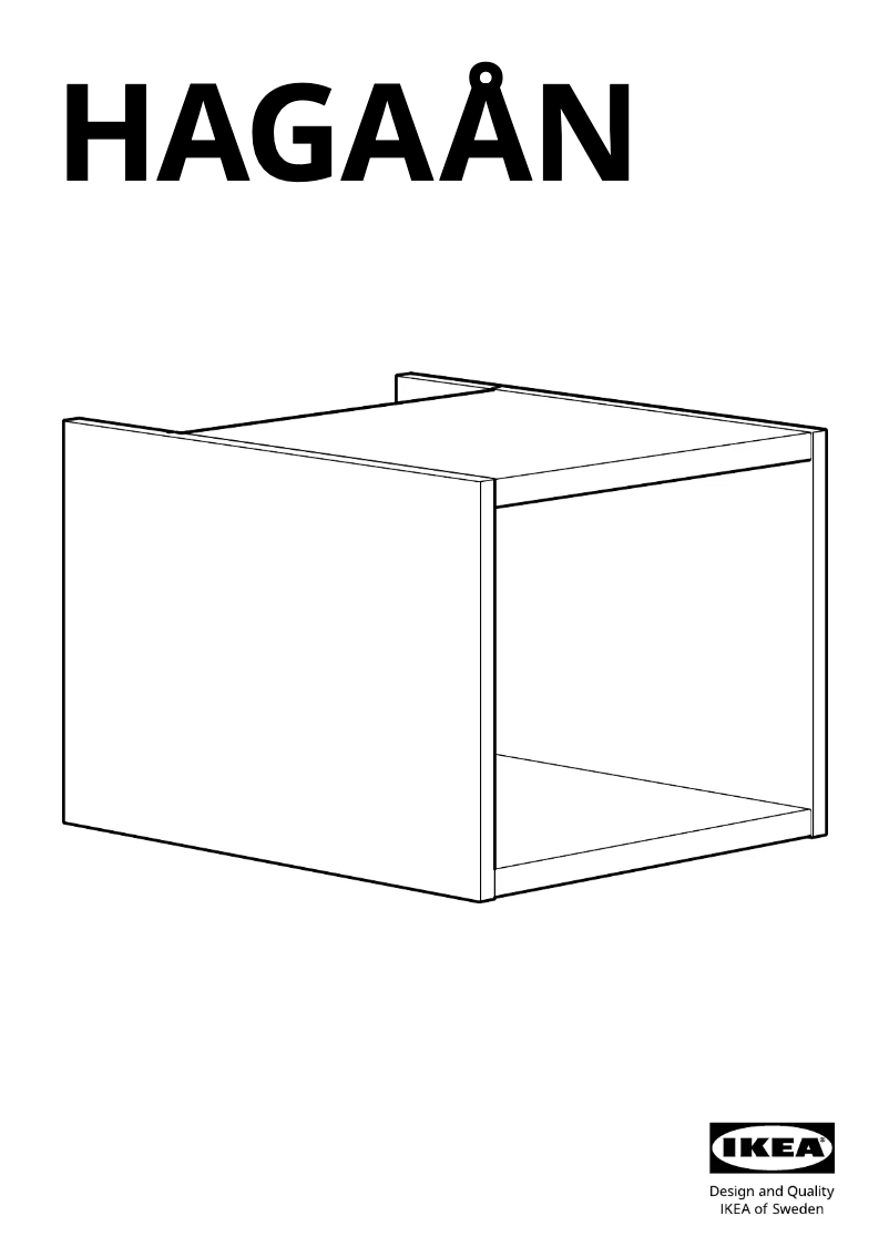 Imagen de la primera página del manual del dispositivo HAGAÅN 105.355.20