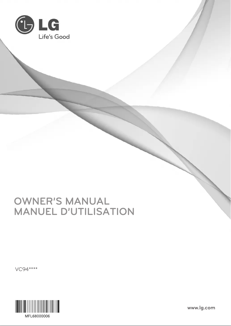 Page n°1 - Manuel utilisateur LG VC9430SH
