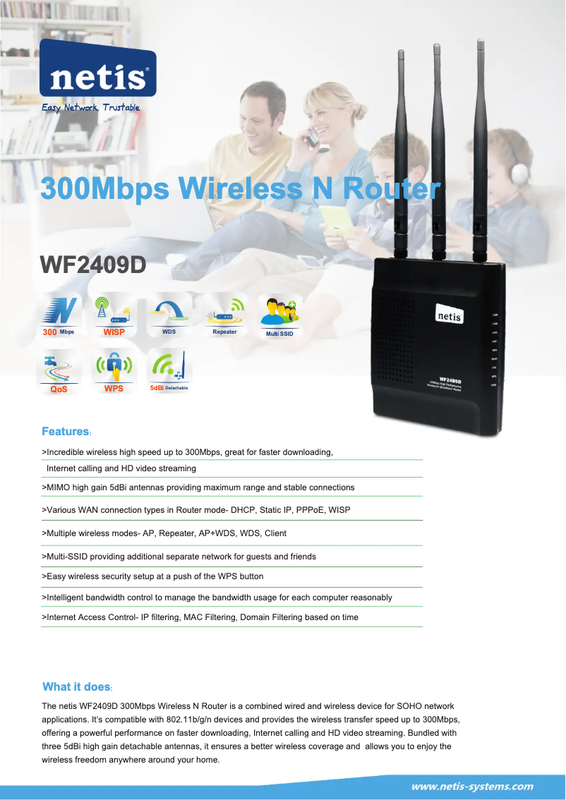 Page n°1 - Manuel utilisateur Netis WF2409D