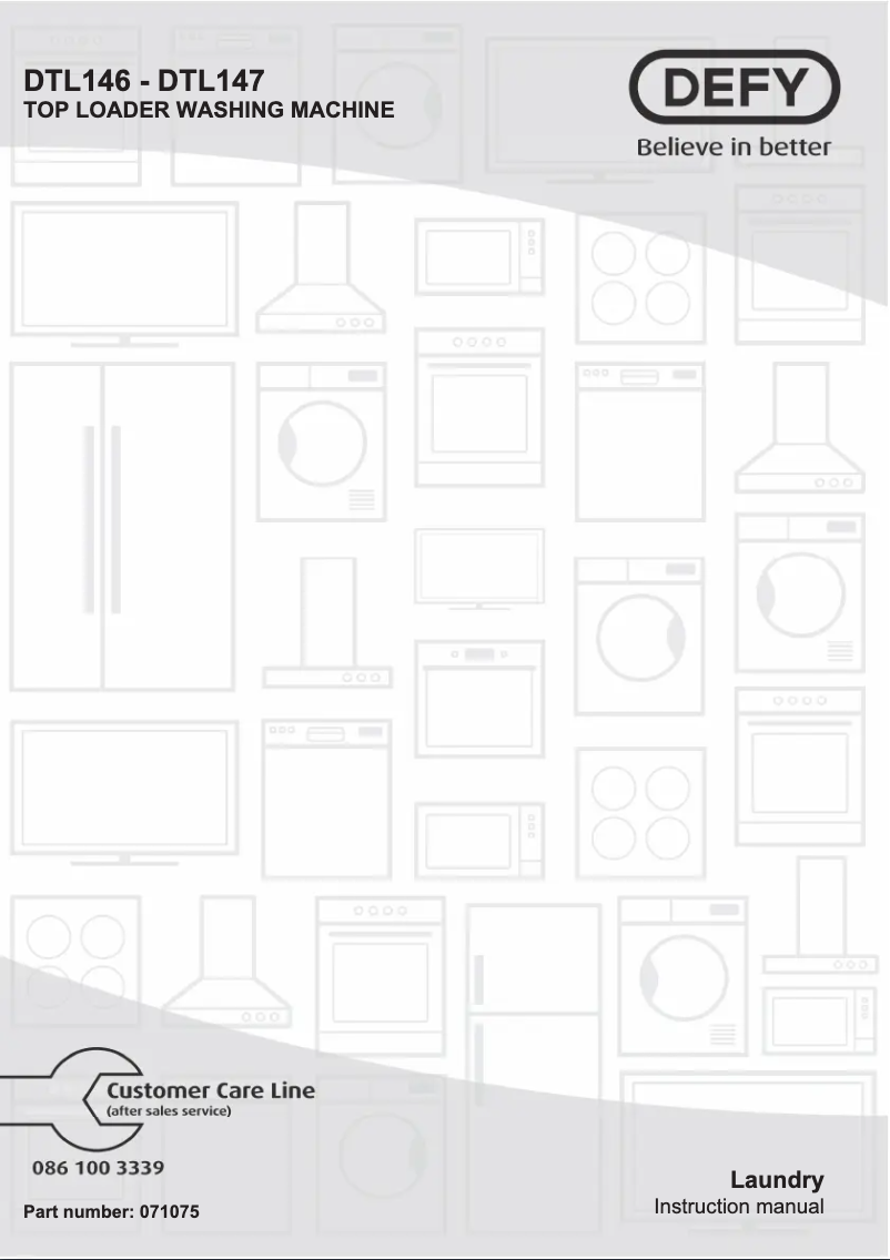Page 1 de la notice Manuel utilisateur Defy DTL 147