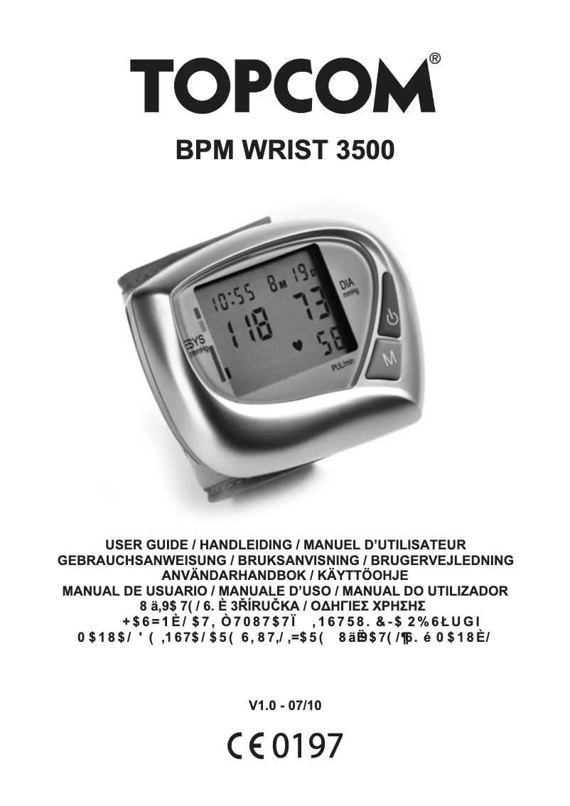 Página 1 del manual Manual de usuario Topcom BPM Wrist 3500
