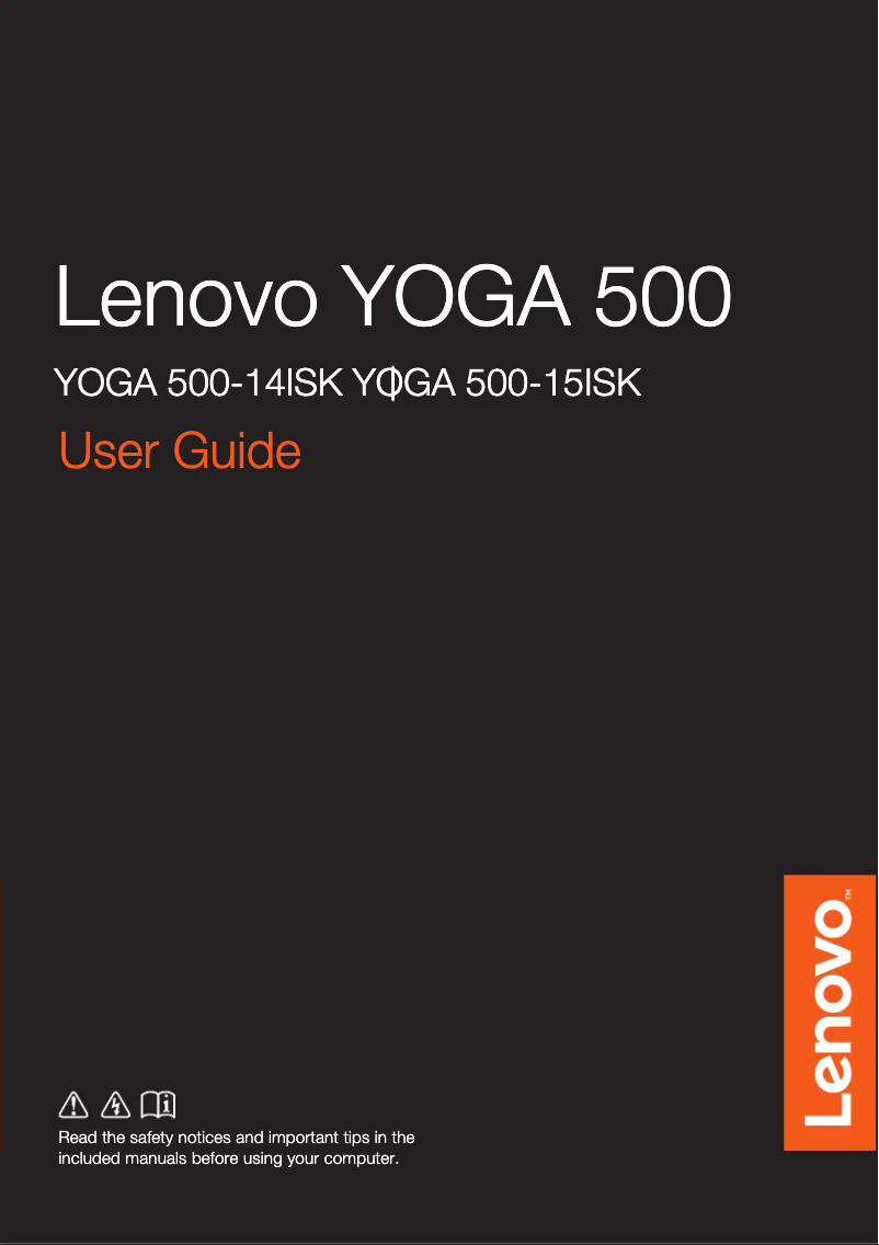 Page n°1 - Manuel utilisateur Lenovo IdeaPad Yoga 500