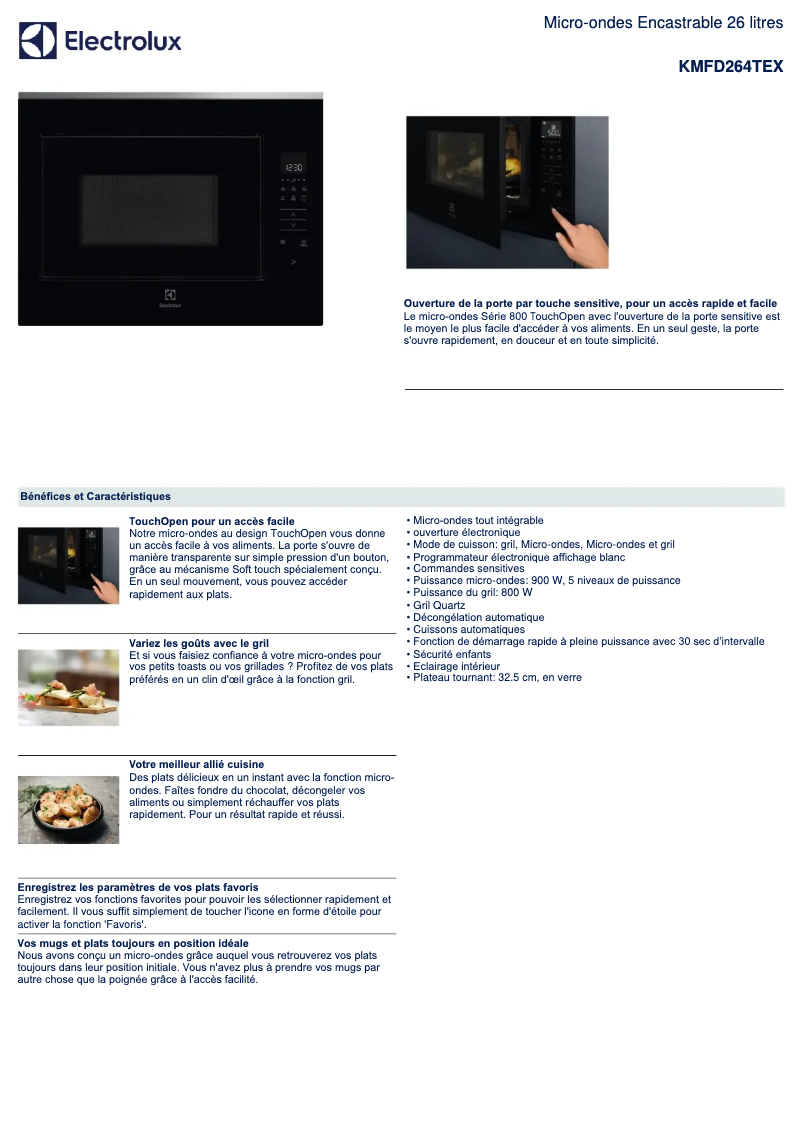 Image de la première page du manuel de l'appareil KMFD264TEX
