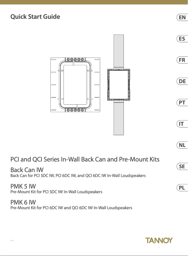 Page 1 de la notice Manuel utilisateur Tannoy PMK 6 IW