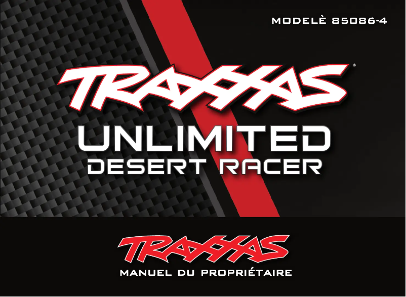 Page n°1 - Manuel utilisateur Traxxas Unlimited Desert Racer
