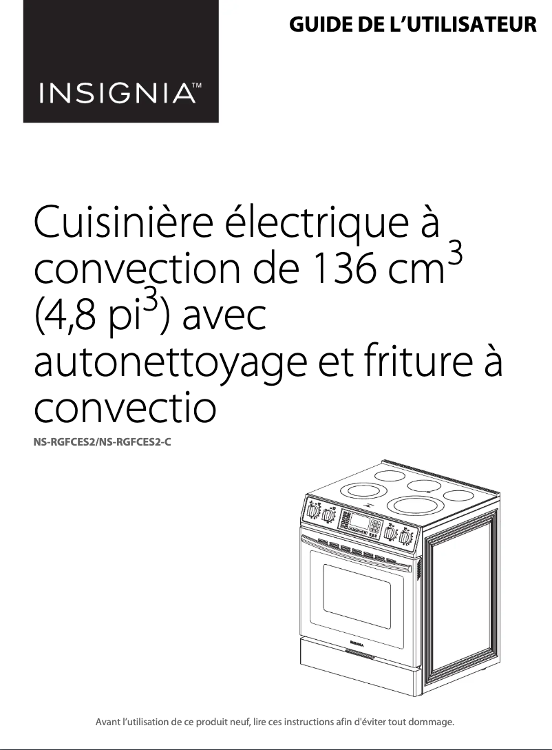 Page n°1 - Manuel utilisateur Insignia NS-RGFCES2