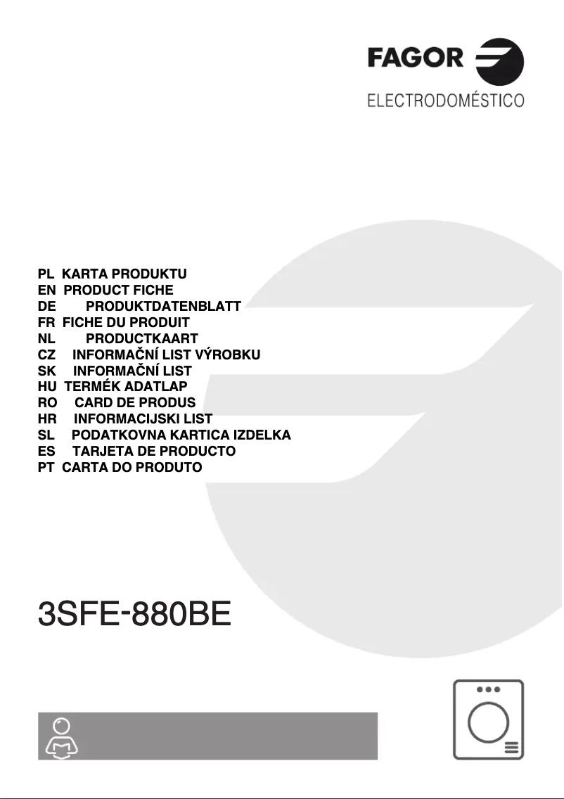 Page n°1 - Fiche technique Fagor 3SFE-880BE
