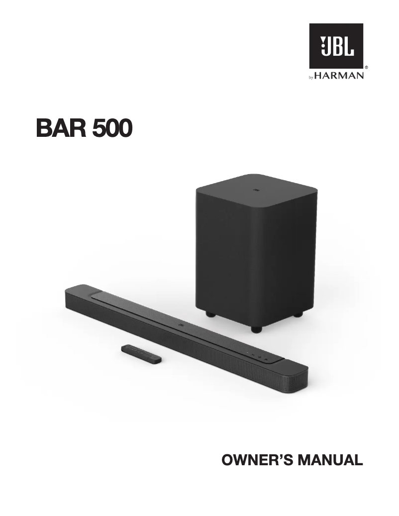 Image de la première page du manuel de l'appareil Bar 500 Pro