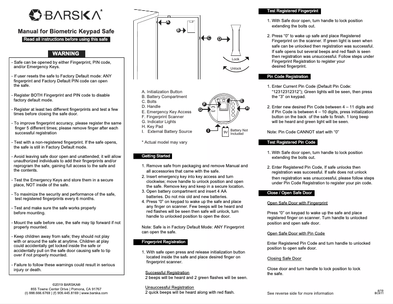 Page n°1 - Manuel utilisateur Barska AX13378