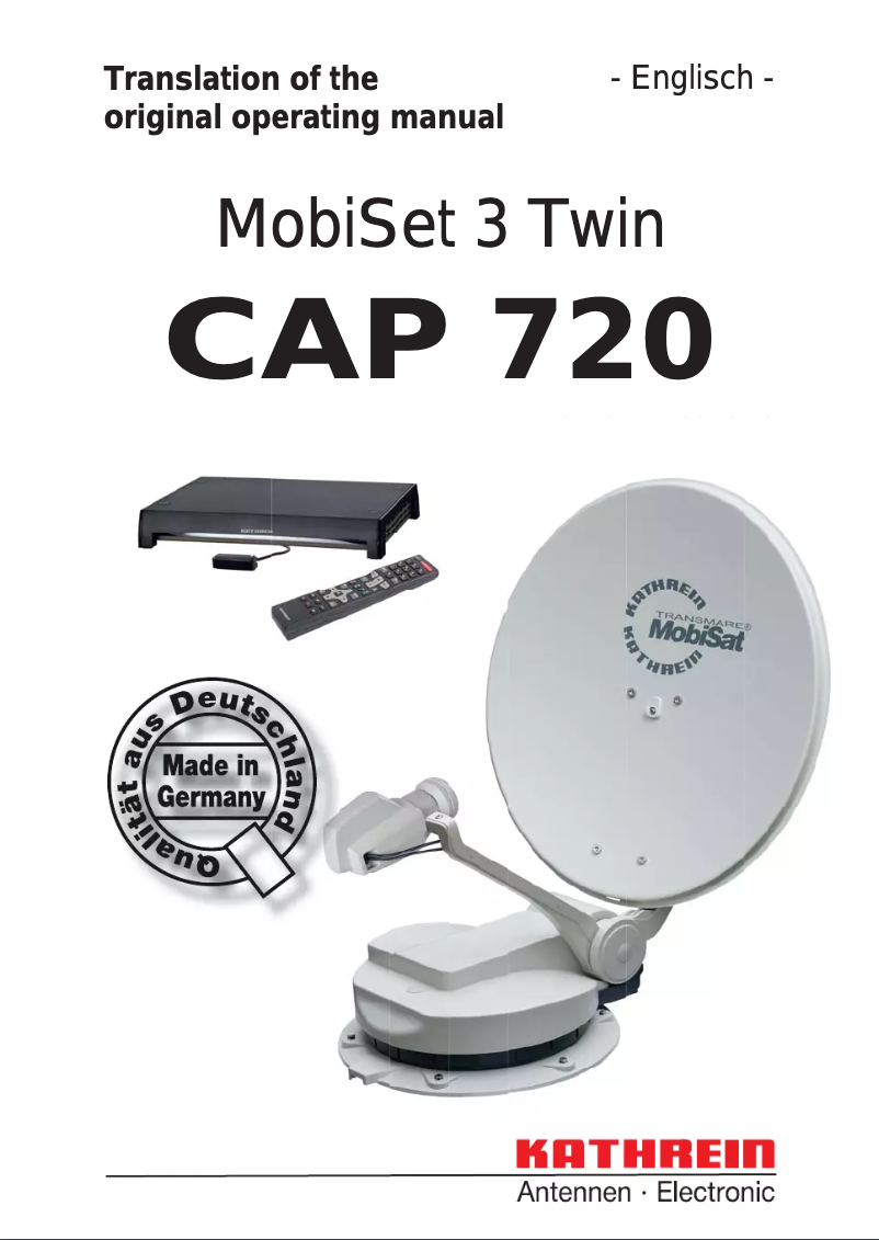 Image de la première page du manuel de l'appareil MobiSet 3 Twin CAP 720