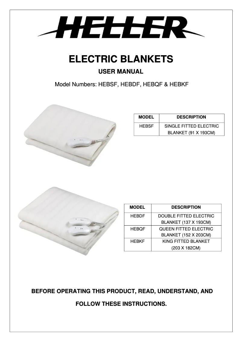 Página 1 del manual Manual de usuario Heller HEBDF2
