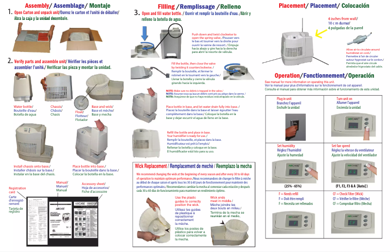 Page n°1 - Fiche technique AirCare MA0800