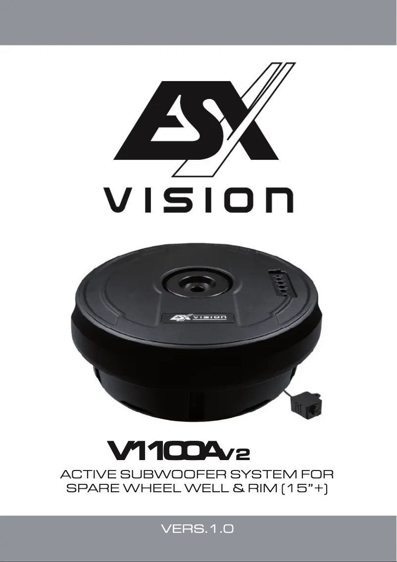 Page 1 de la notice Manuel utilisateur ESX Vision V1100A V2