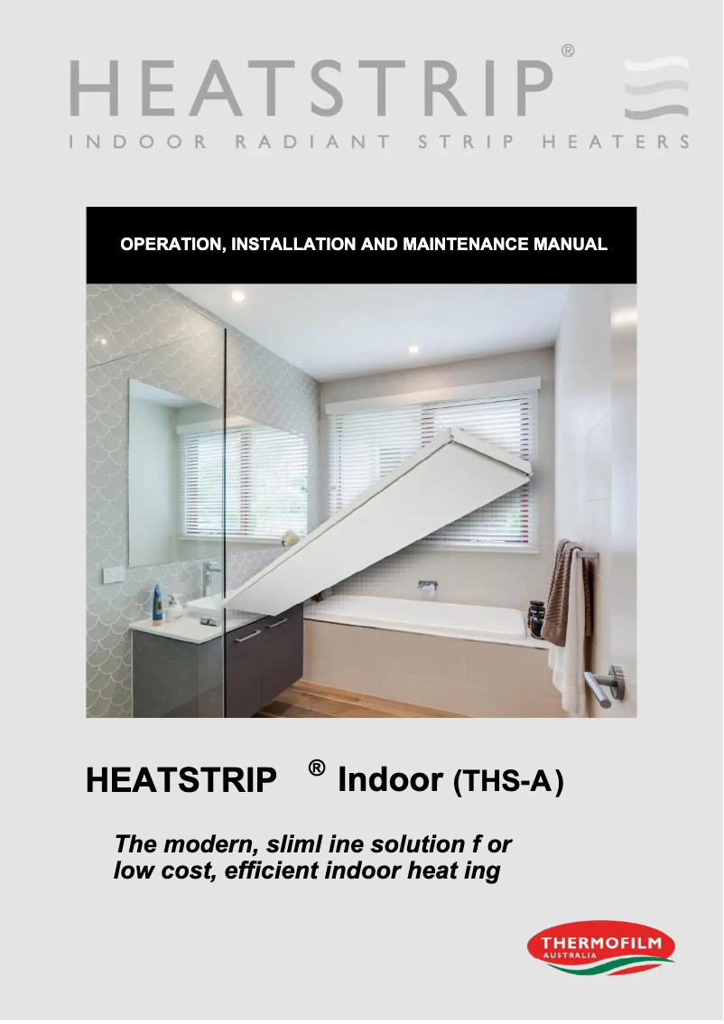 Page 1 de la notice Manuel utilisateur Heatstrip THS800A