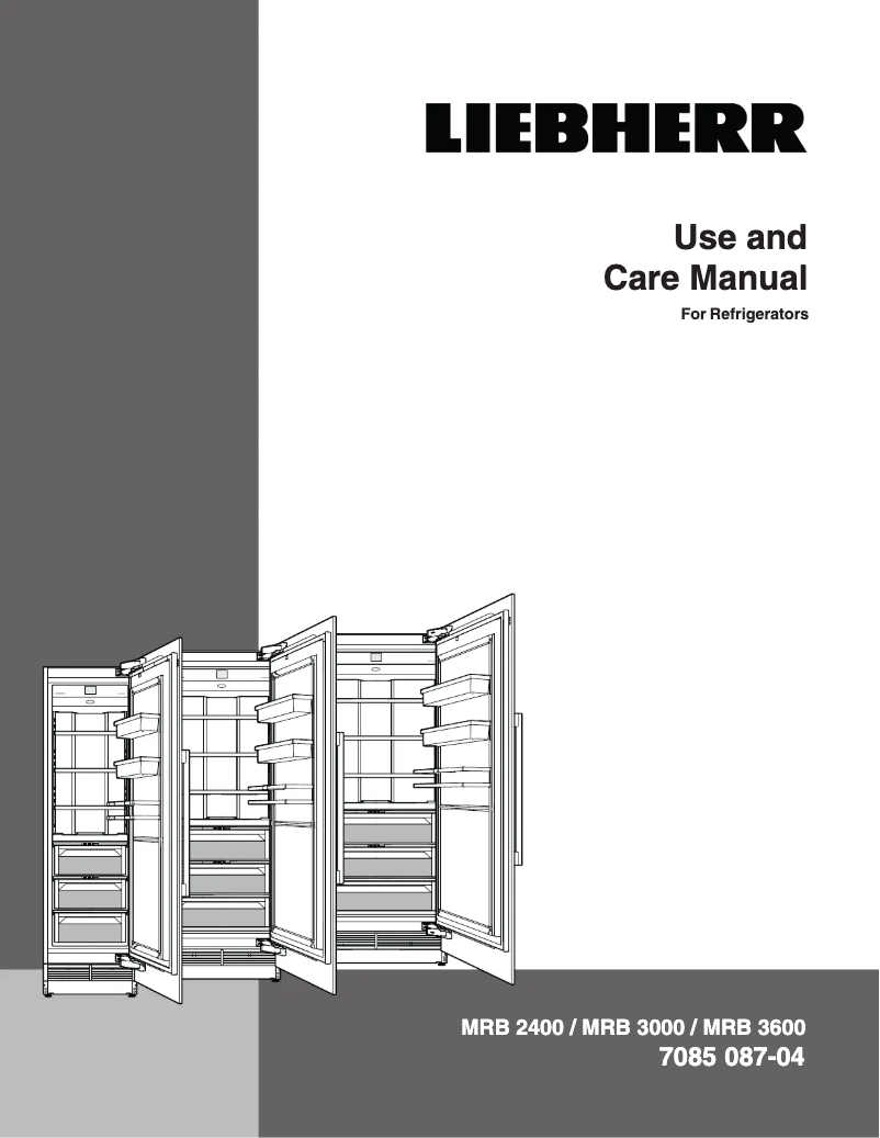 Page 1 de la notice Manuel d'utilisation et d'entretien Liebherr MRB 2400