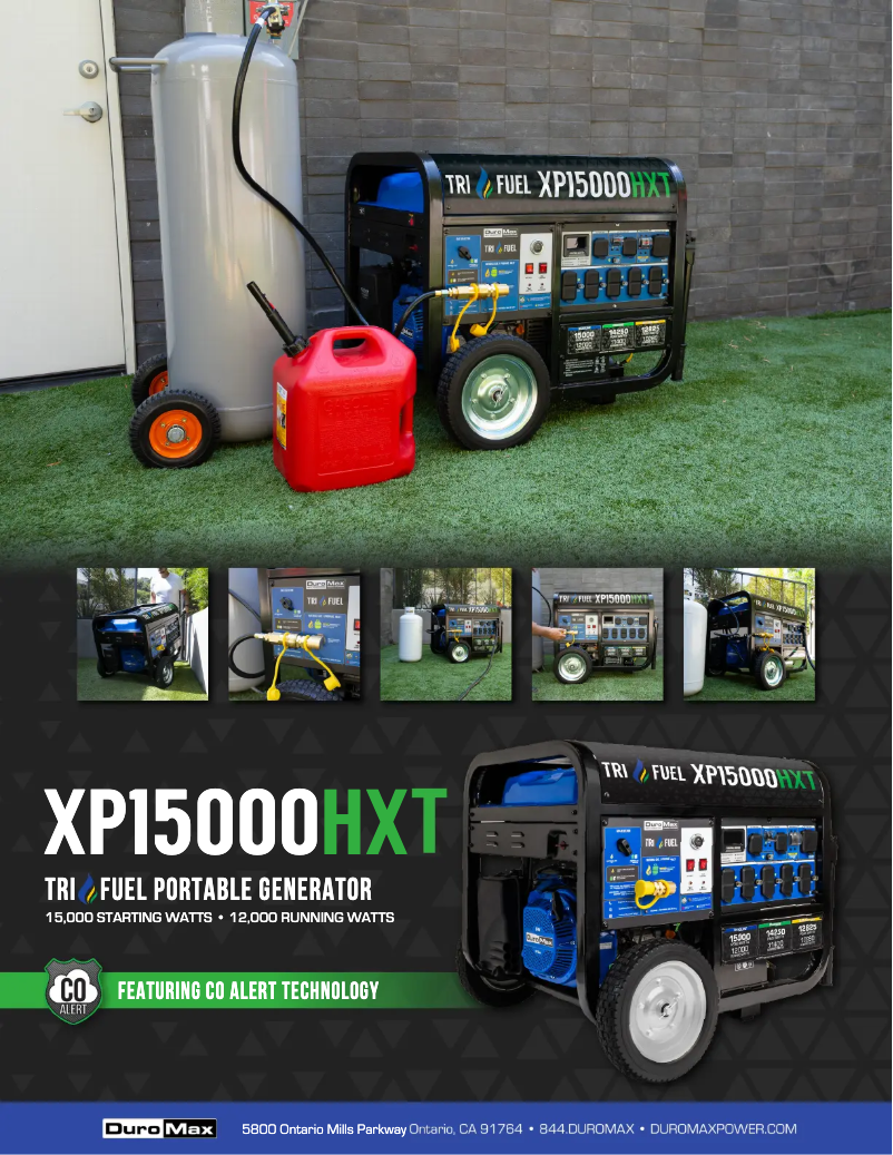 Page 1 de la notice Fiche technique DuroMax XP15000HXT