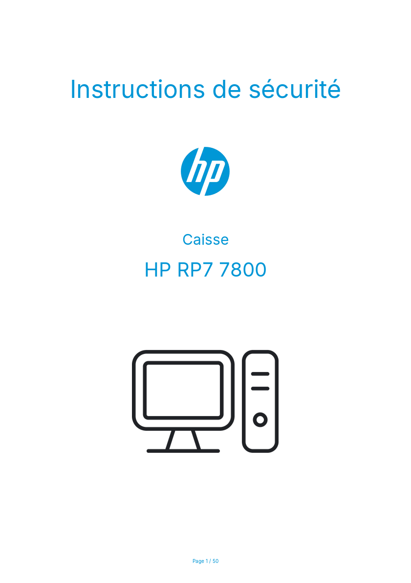 Image de la première page du manuel de l'appareil RP7 7800
