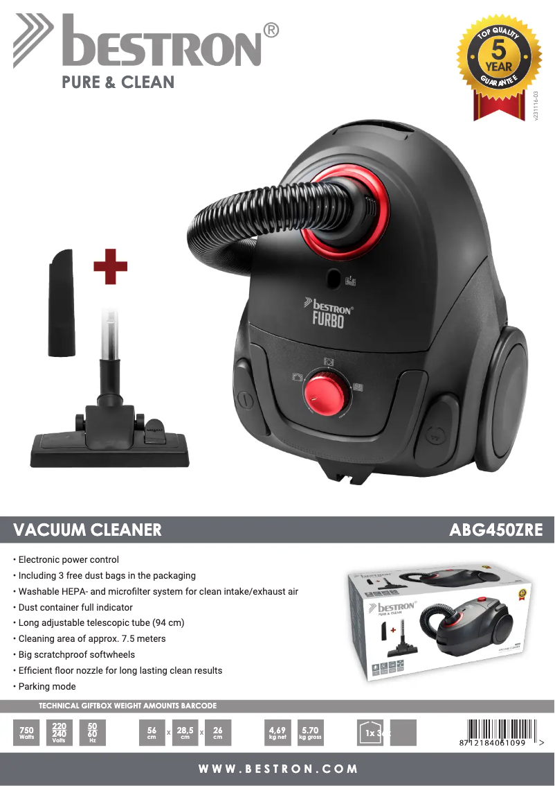 Image de la première page du manuel de l'appareil Farbo ABG450ZRE