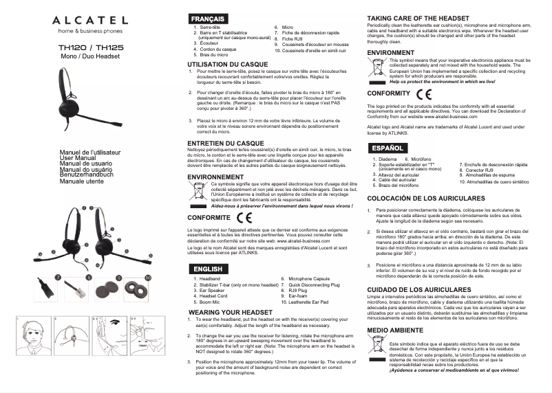 Image de la première page du manuel de l'appareil TH120