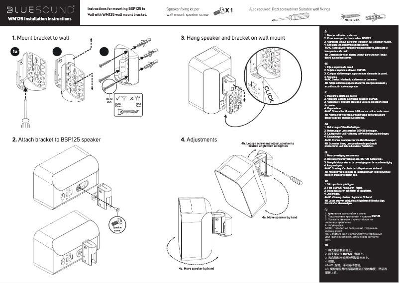 Image de la première page du manuel de l'appareil WM125