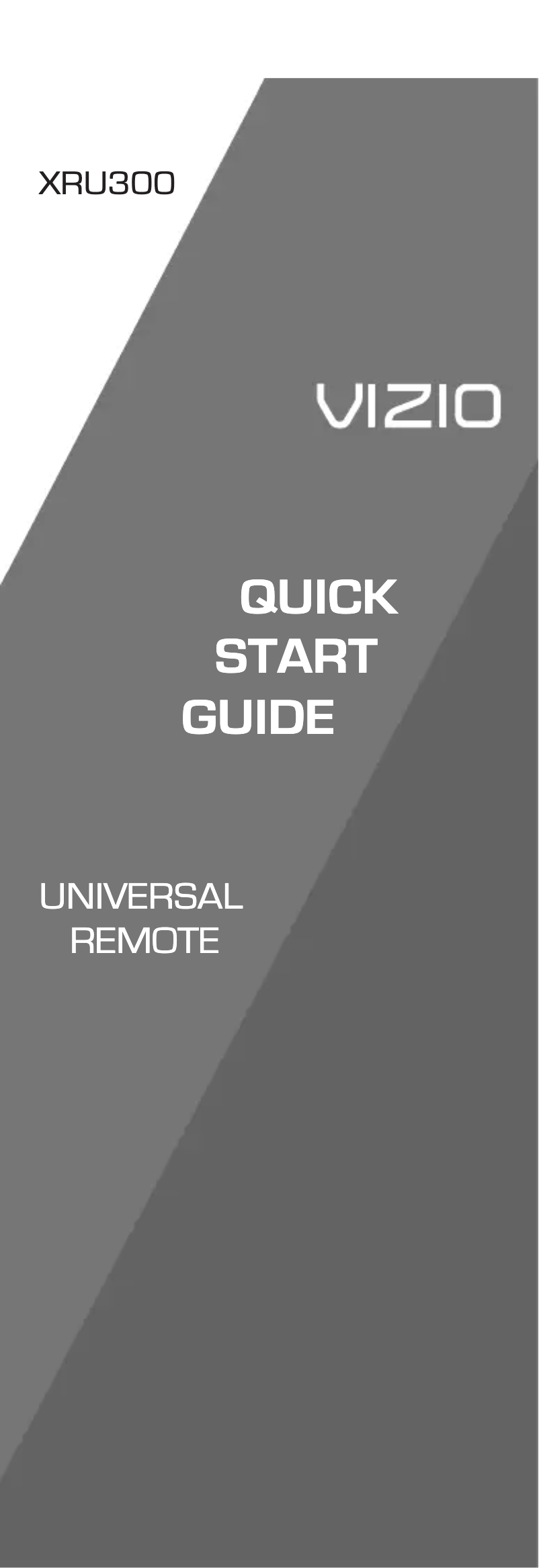 Image de la première page du manuel de l'appareil XRU300