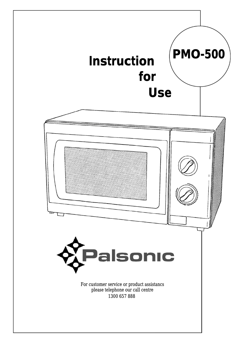 Page n°1 - Manuel utilisateur Palsonic PMO-500