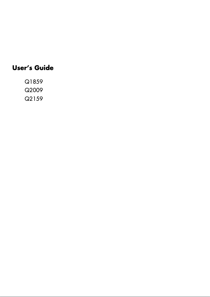 Page 1 de la notice Manuel utilisateur HP Compaq Presario Q2009
