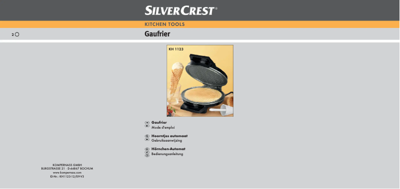 Page 1 de la notice Manuel utilisateur SilverCrest KH 1123