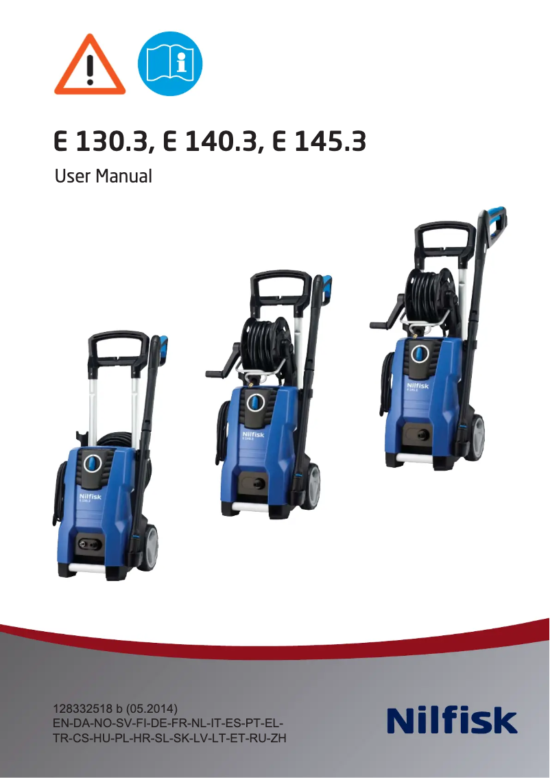 Page n°1 - Manuel utilisateur Nilfisk E 130.3-9 X-TRA