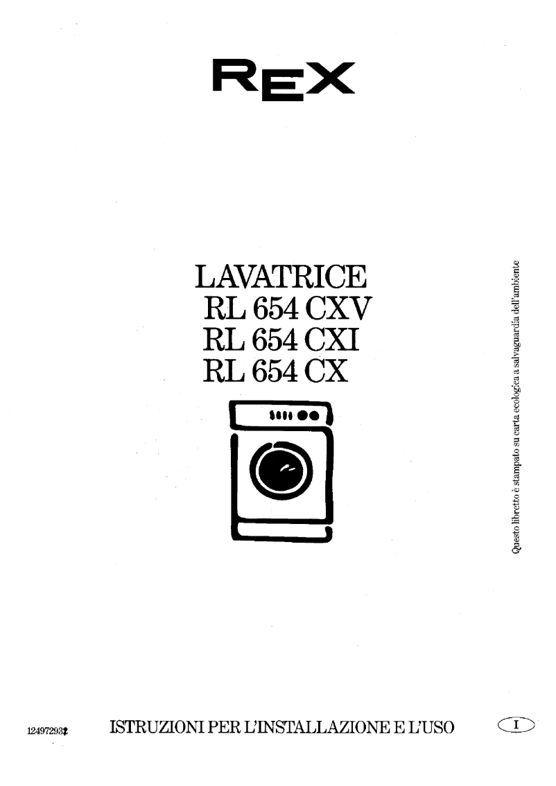 Image de la première page du manuel de l'appareil RL654CXV