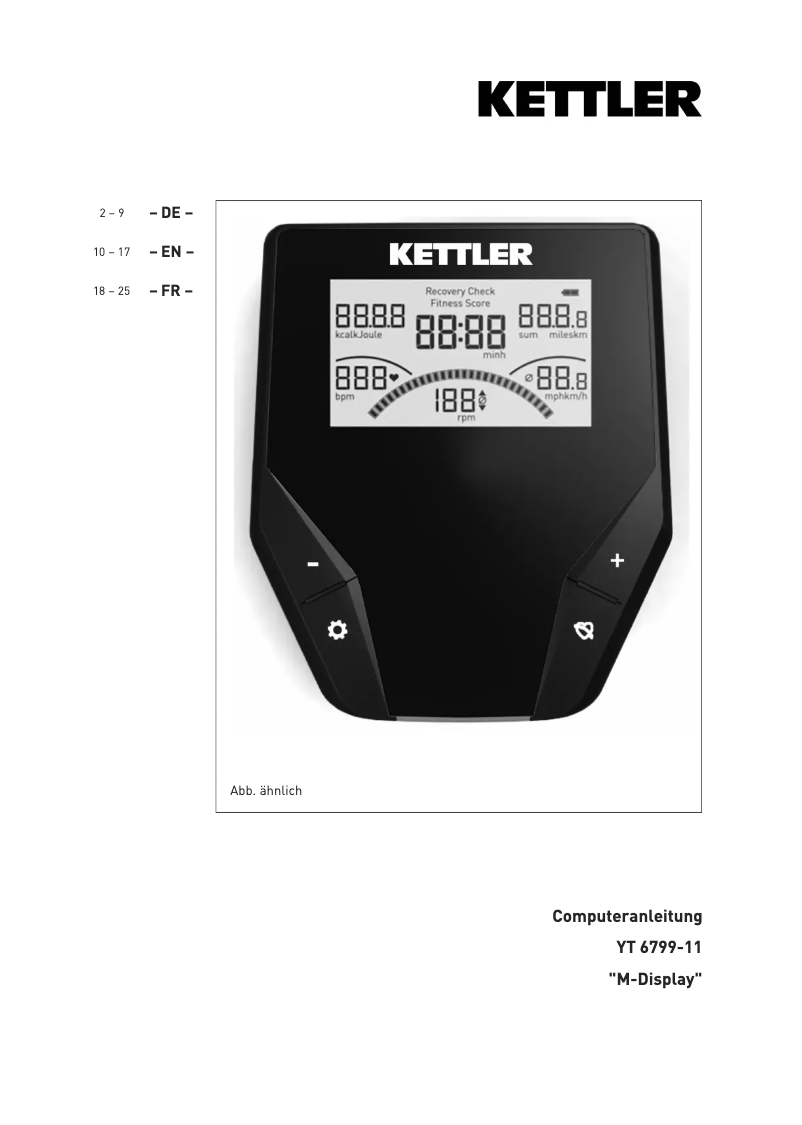 Page n°1 - Manuel utilisateur Kettler Avior M