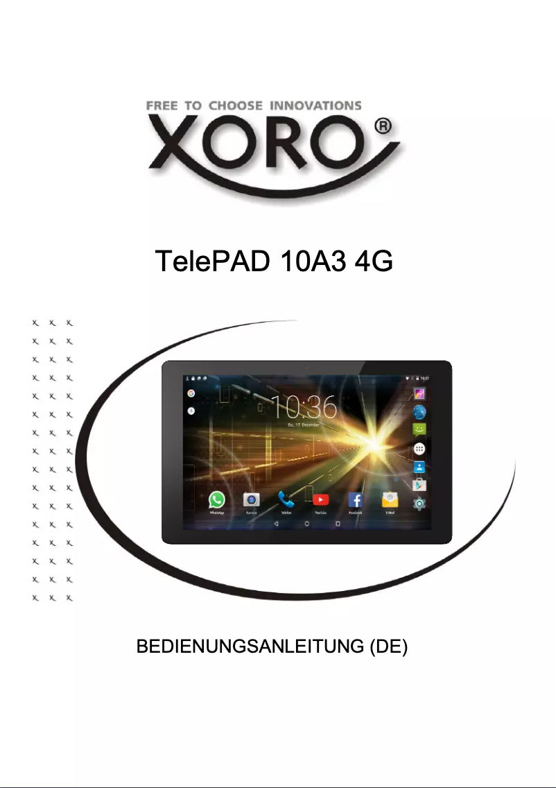 Page 1 de la notice Manuel utilisateur Xoro TelePAD 10A3 4G