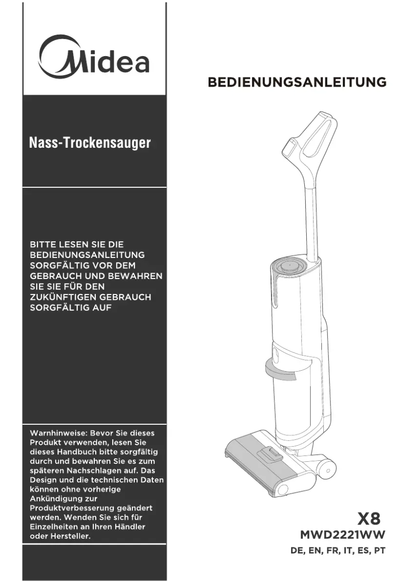 Page 1 de la notice Manuel utilisateur Midea X8