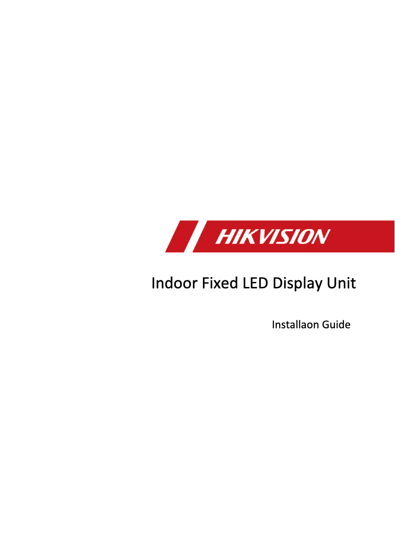Page n°1 - Manuel utilisateur Hikvision DS-D4226FI-CGFB