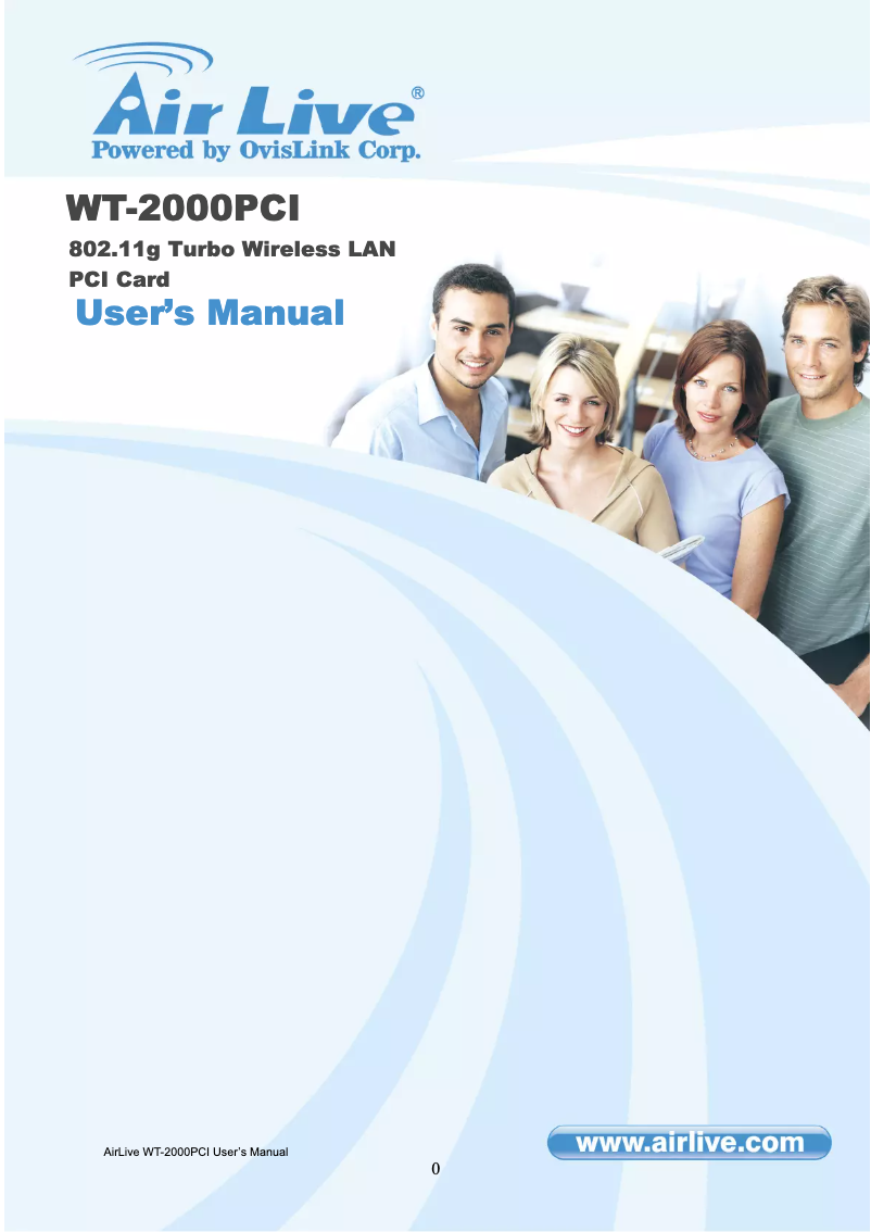 Image de la première page du manuel de l'appareil WT-2000PCI