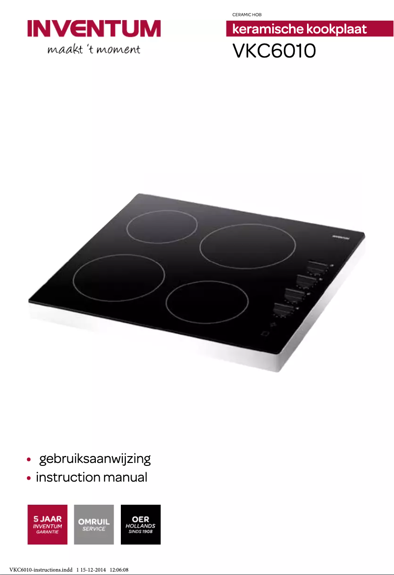 Page n°1 - Manuel utilisateur Inventum VKC6010