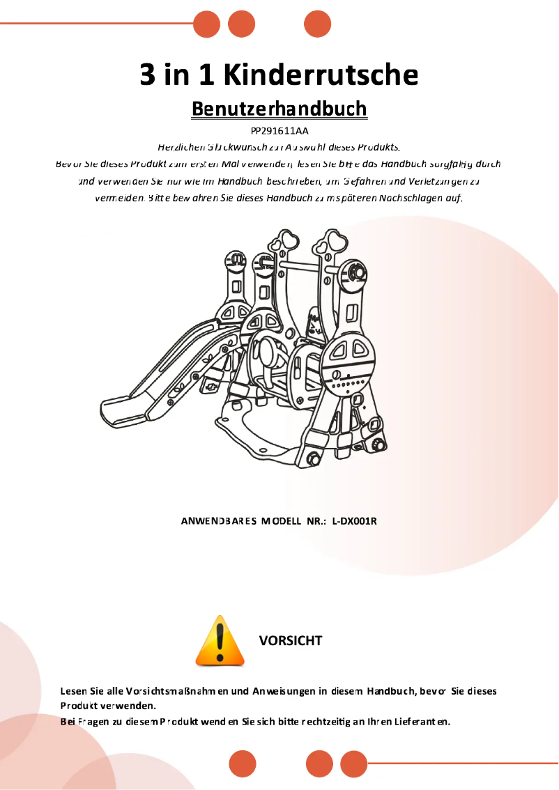 Image de la première page du manuel de l'appareil L-DX001R