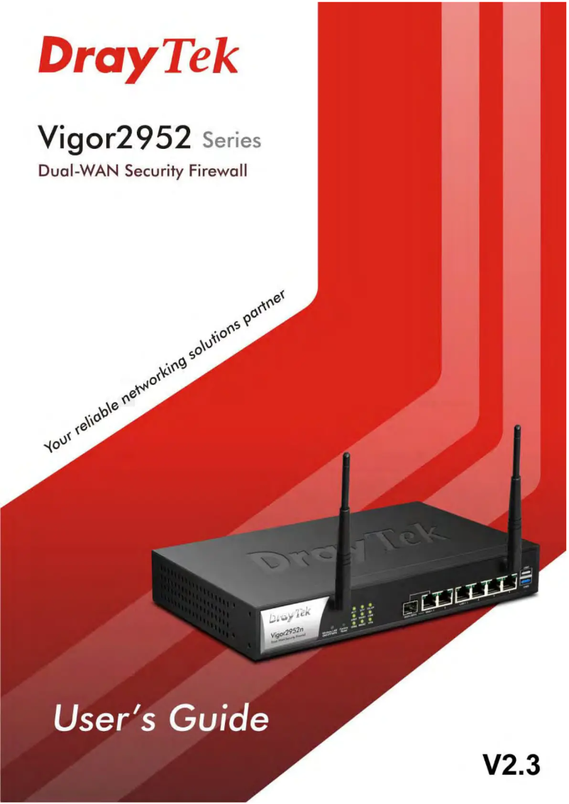 Page n°1 - Manuel utilisateur Draytek Vigor 2952P