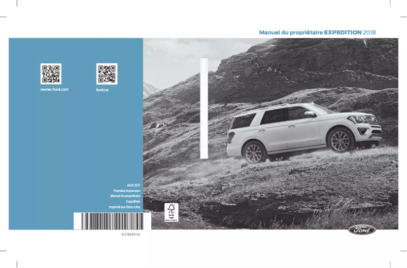 Page 1 de la notice Manuel utilisateur Ford Expedition (2018)