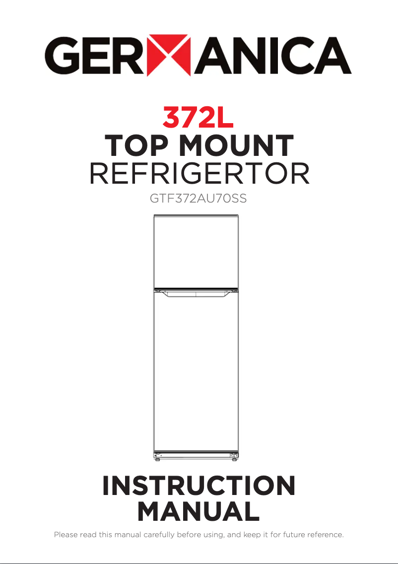 Page n°1 - Manuel utilisateur Germanica GTF372AU70SS