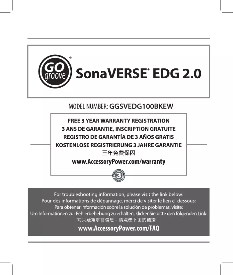 Página 1 del manual Manual de usuario Accessory Power GGSVEDG100BKEW