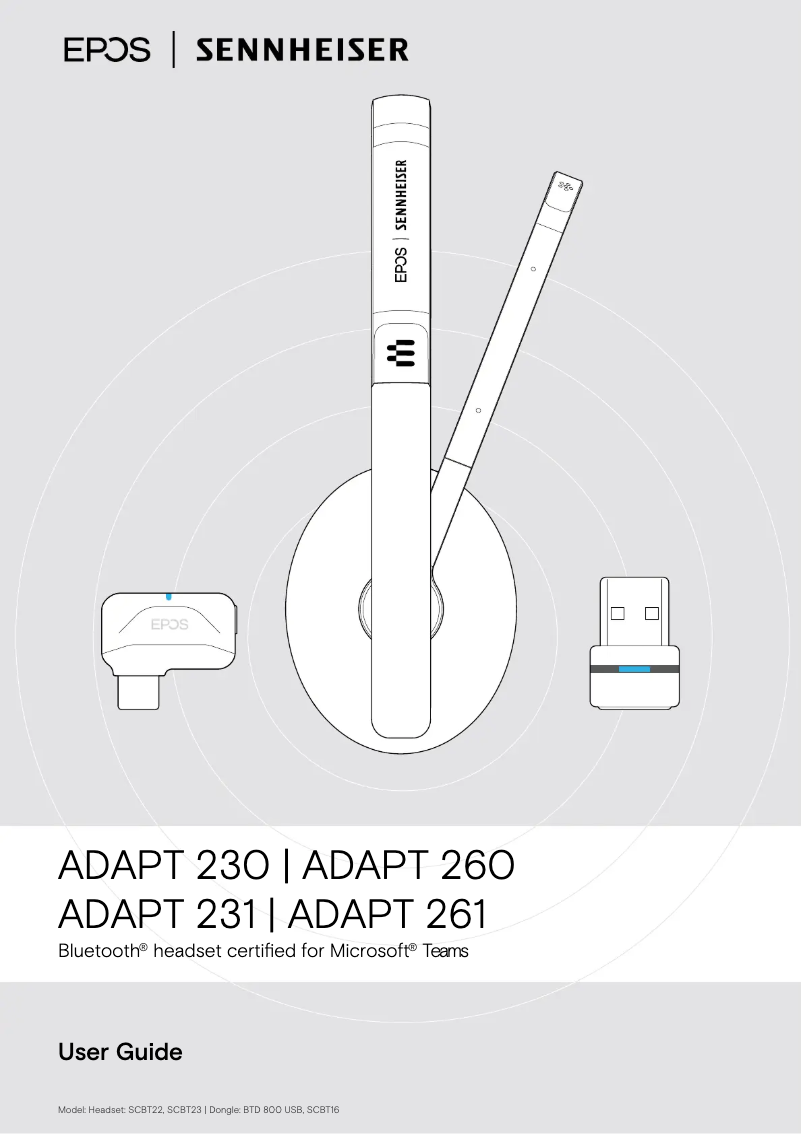 Image de la première page du manuel de l'appareil ADAPT 261