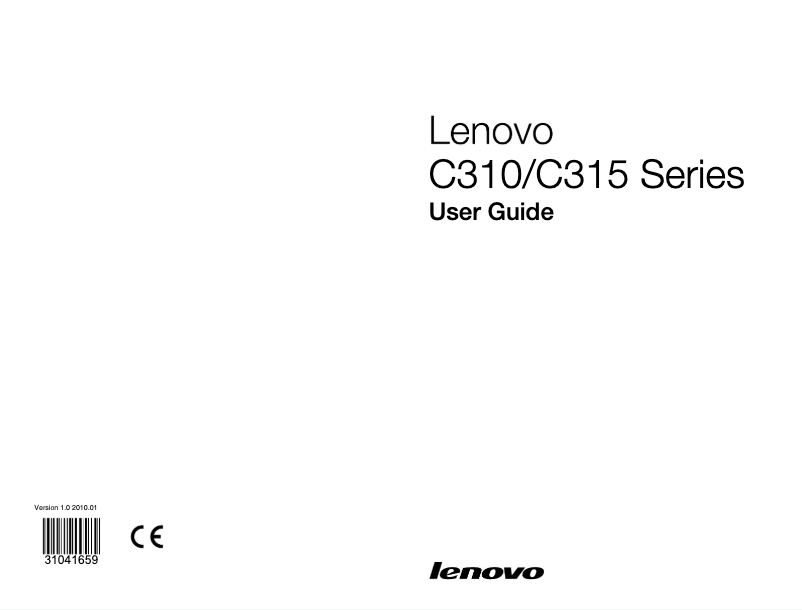 Imagen de la primera página del manual del dispositivo C315