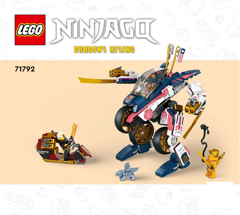 Page 1 de la notice Consignes visuelles Lego Ninjago 71792
