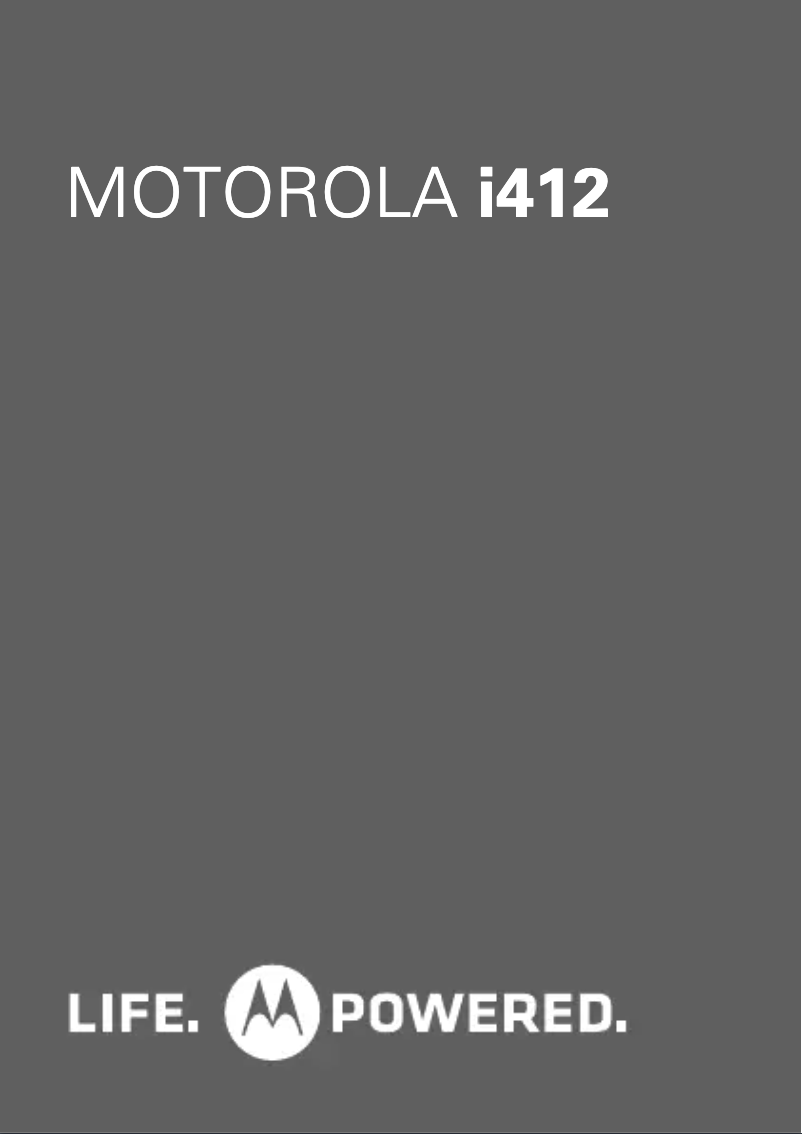 Page n°1 - Manuel utilisateur Motorola i412